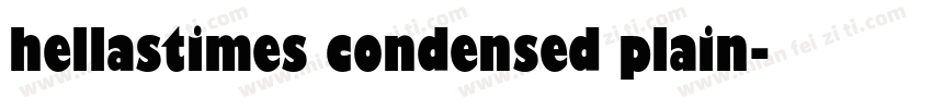 hellastimes condensed plain字体转换